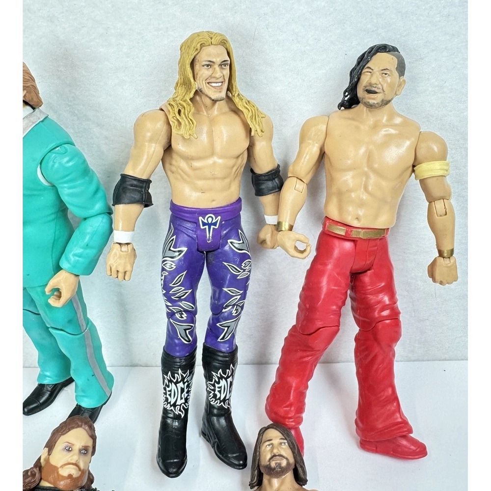 WWE Wrestling Action Figures Lot Of 7 Mattel Elite & Basic Ultimate Warrior Edge - Picture 3 of 11
